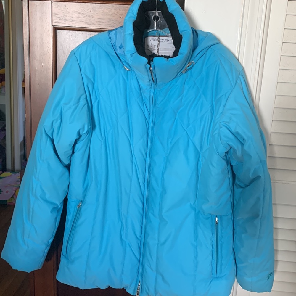 Obermeyer Blue Down Ski Snow Jacket